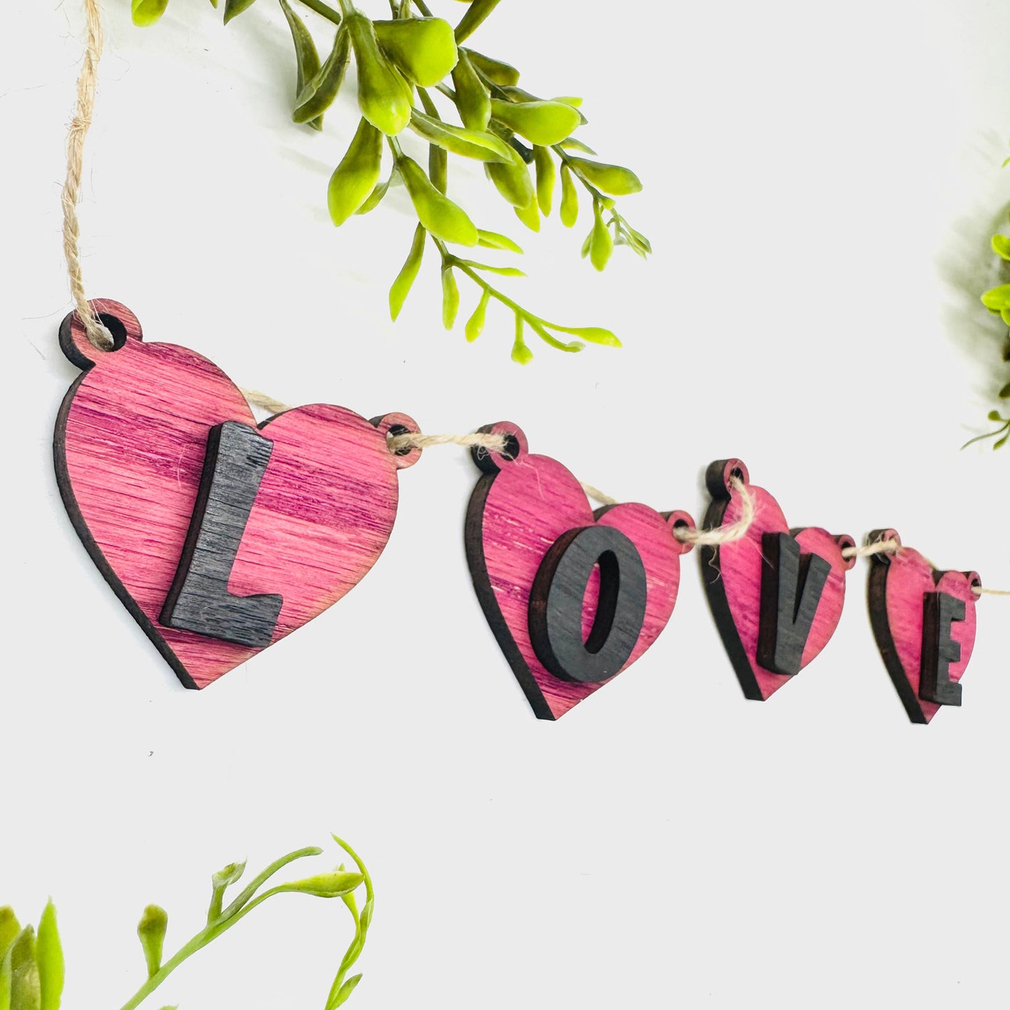Love Layered Heart Banner #2 - Glowforge