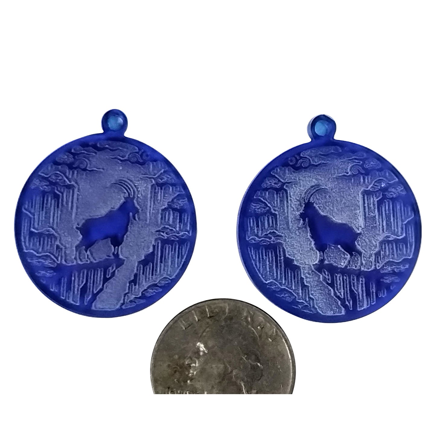 Magnificent Mountain Goat in the Mountains Reversible Earrings - Glowforge