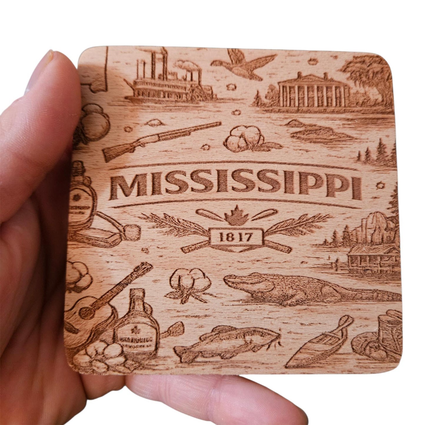 Mississippi Coaster Design - Glowforge