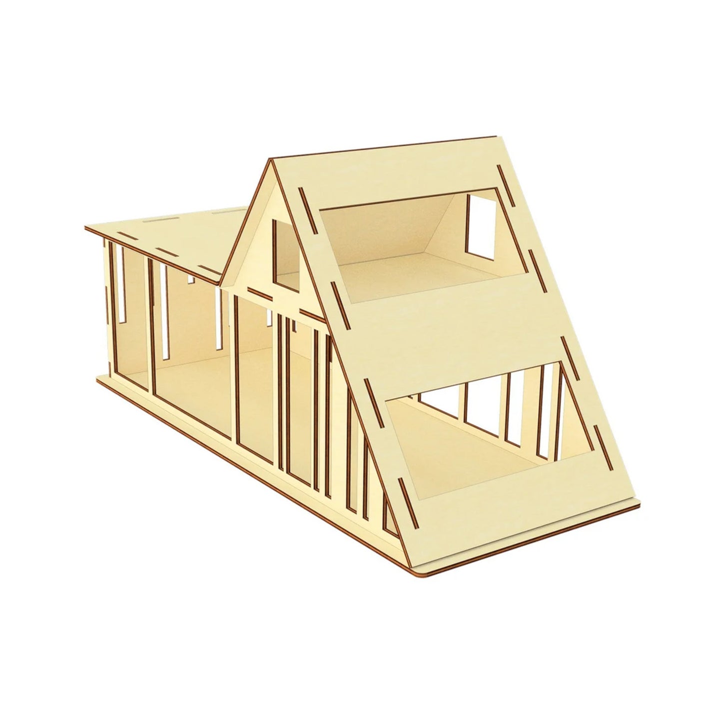 Modern Dollhouse with Open Walls and Simple Assembly - Glowforge
