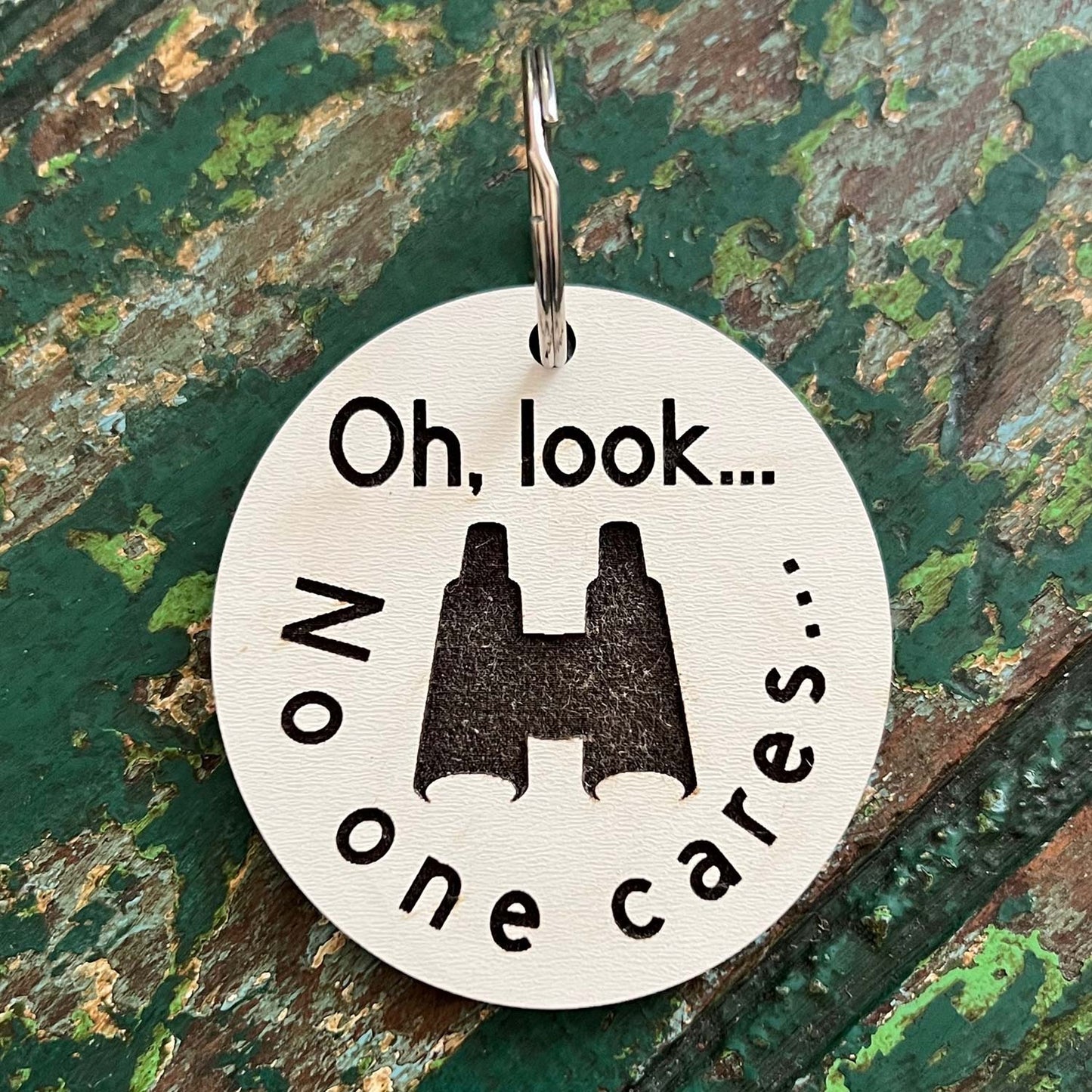 No One Cares Snarky Keychain - Glowforge