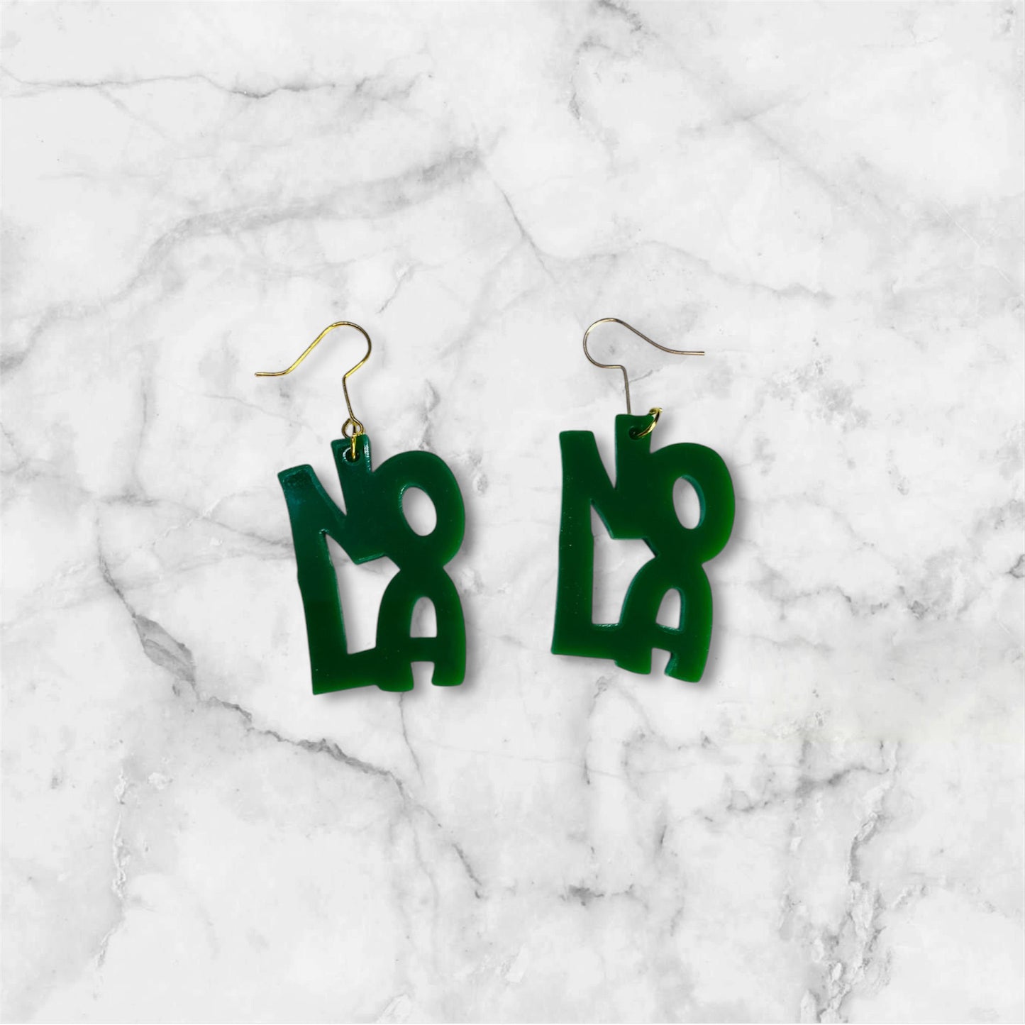 NOLA New Orleans Mardi Gras Earrings - Glowforge