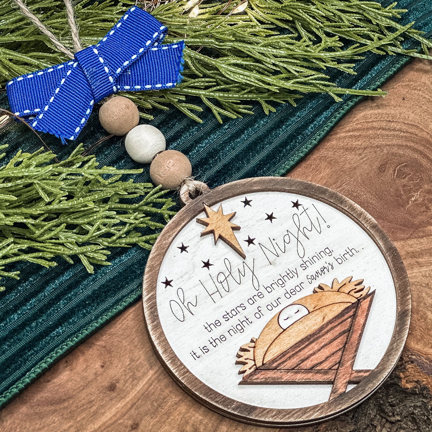Oh Holy Night Nativity Ornament - Glowforge