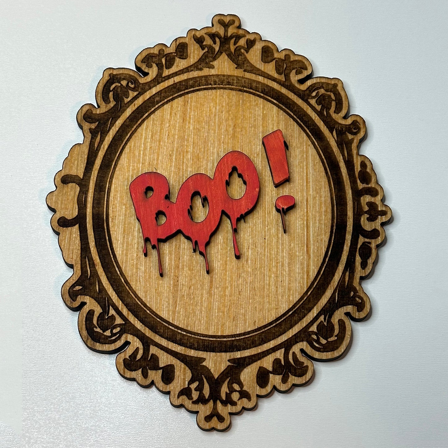 Old Frame Sign Halloween Decor - Ghost, Lady, BOO (Set of 3) - Glowforge