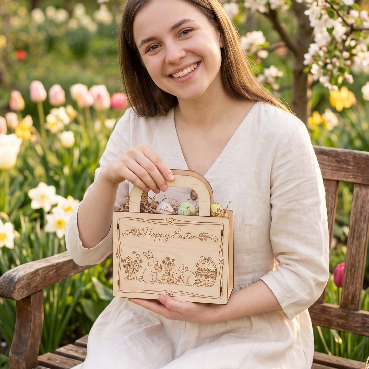 Opening Easter Gift Bag - Reusable Gift Packaging for Treats & Сhocolate Eggs - Glowforge