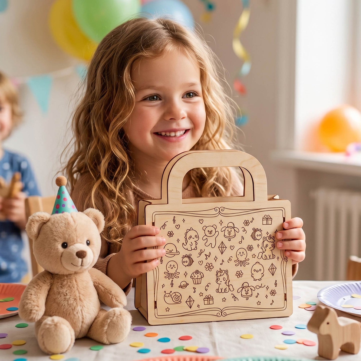 Opening Kids Gift Bag - Cute Animal Reusable Gift Packaging - Glowforge