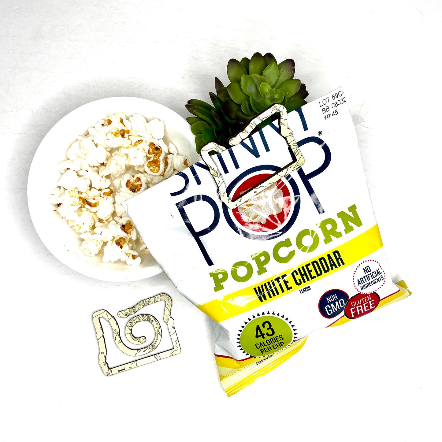 Oregon Shaped Bookmark with Card Backer - Paperclip - Snack Bag Closure - Glowforge