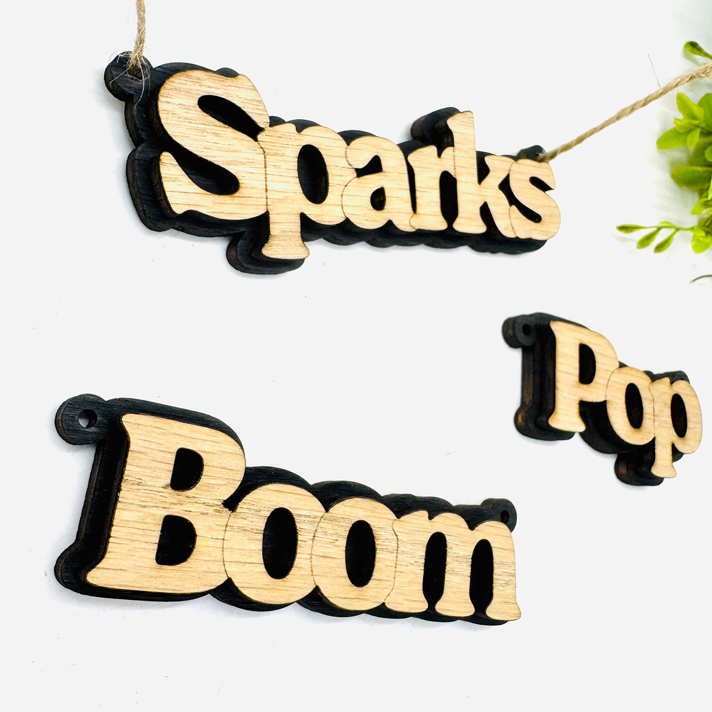 Patriotic Layered Firework Words Banner (Set of 3) - Glowforge