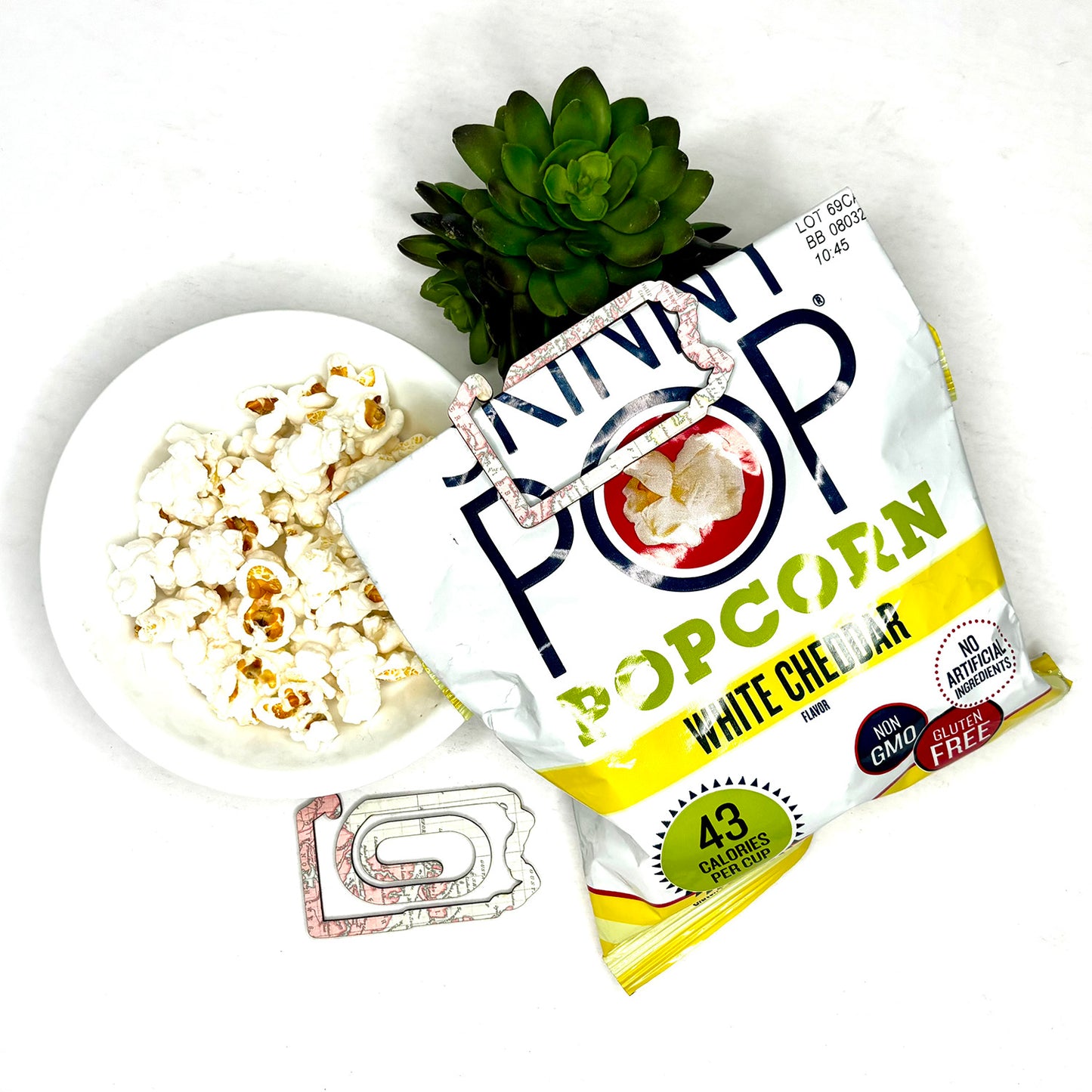 Pennsylvania Shaped Bookmark with Card Backer - Paperclip - Snack Bag Closure