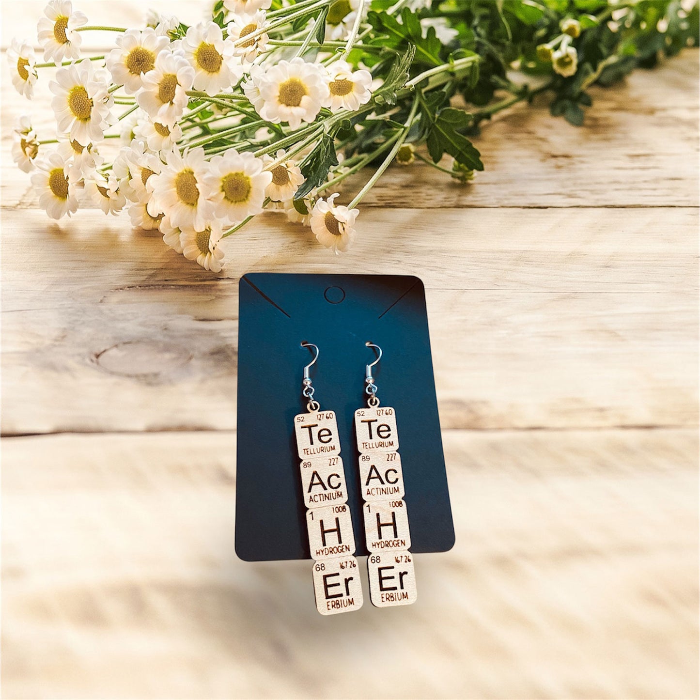 Periodic Table Science Teacher Earrings - Glowforge