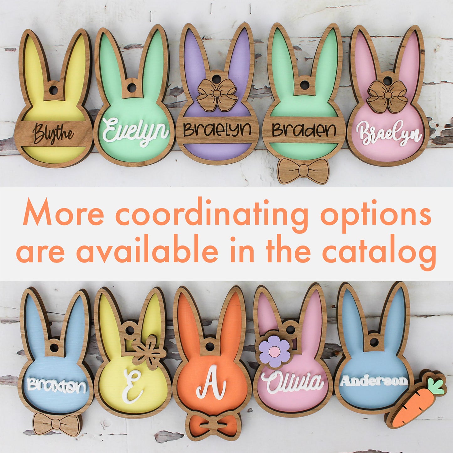 Personalizable Easter Basket Tag - Bunny with a Carrot