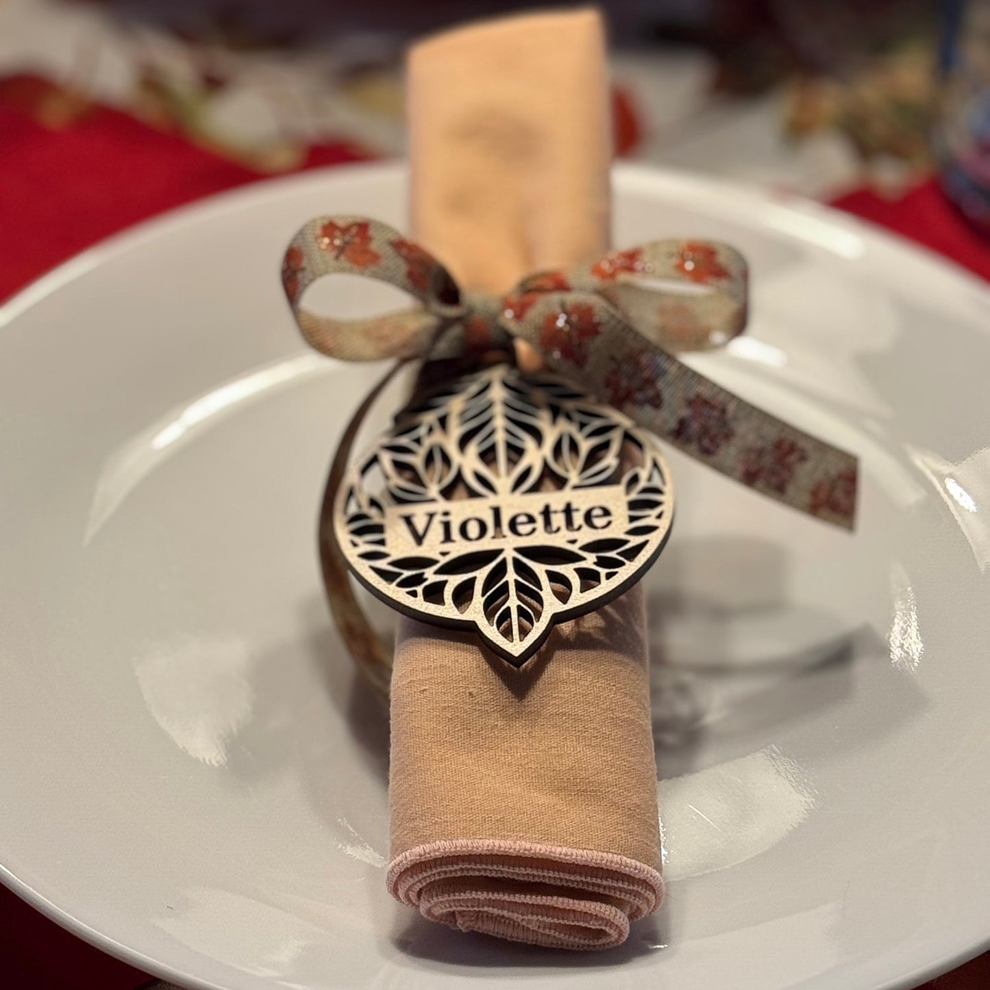 Personalizable Fall Leaf Name Tag - Glowforge