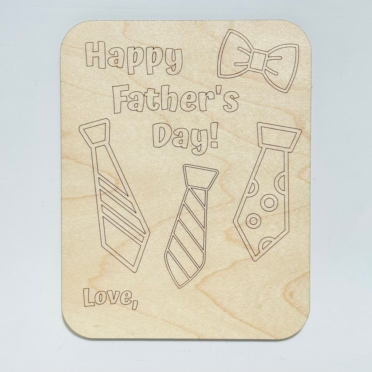 Personalizable Father's Day Card - Glowforge