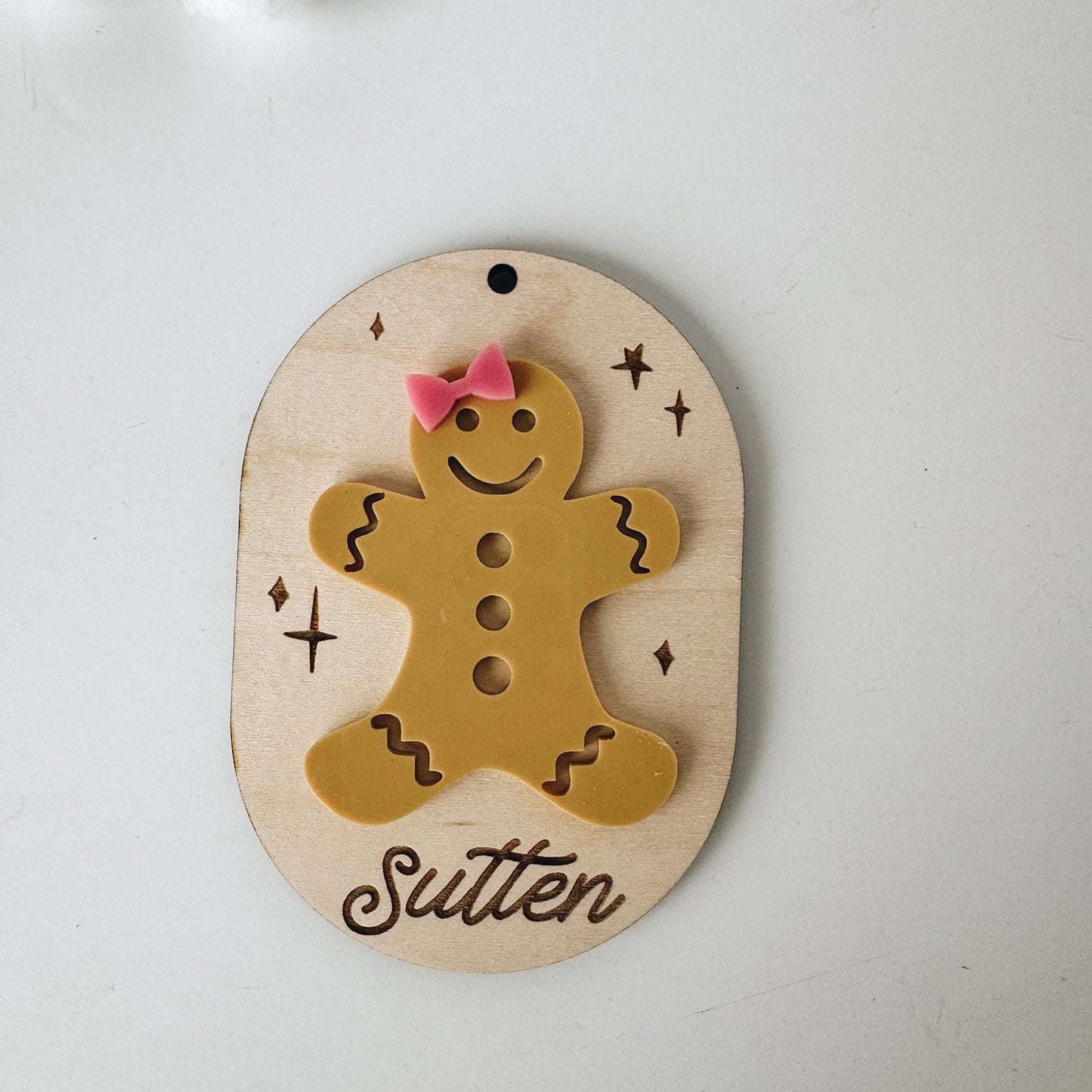 Personalizable Gingerbread Man Ornament - Glowforge