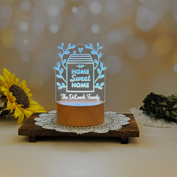 Personalizable Home Sweet Home LED Nightlight Insert – Glowforge Shop