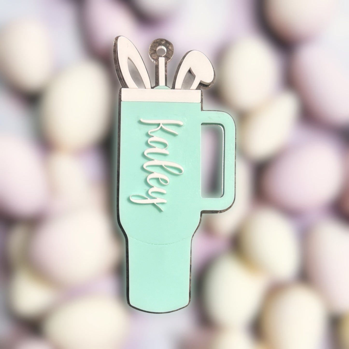 Personalized Tumbler Bunny Basket Tag - Glowforge