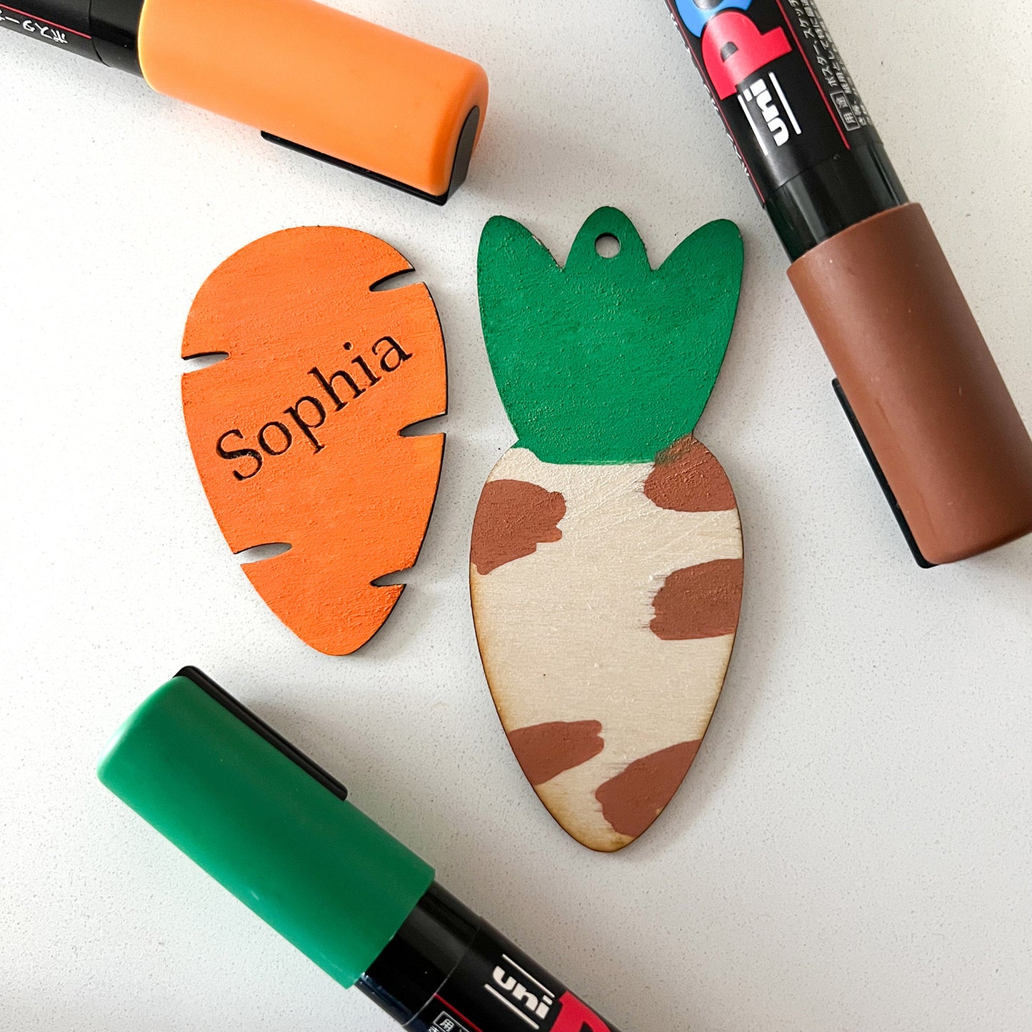 Personalized Carrot Easter Basket Name Tag