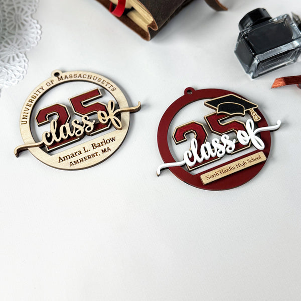Tappo di laurea personalizzato Classe 2025 16 oz bicchiere di birra con