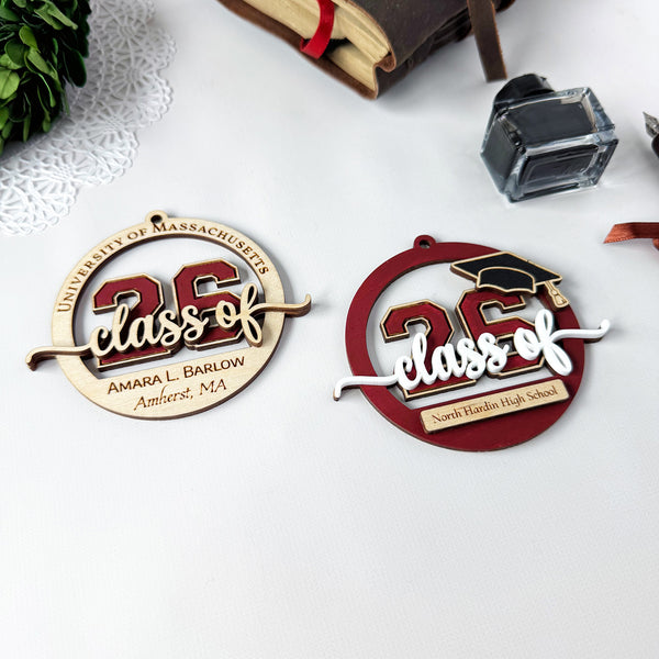 Personalized Class of 2026 Graduation Ornament and Gift Tag