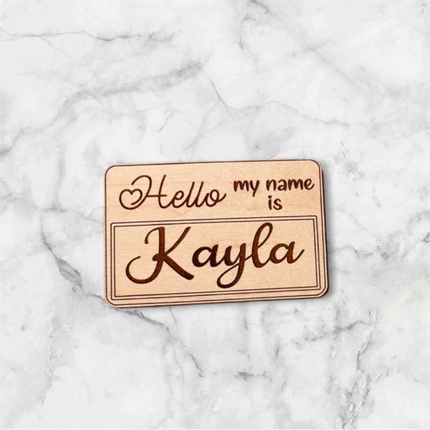 Name Badge Birth Baby Announcement - Glowforge