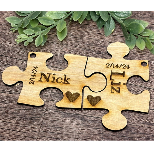 Alhudapk Com Personalized Puzzle Keychain Wooden Puzzle Couple