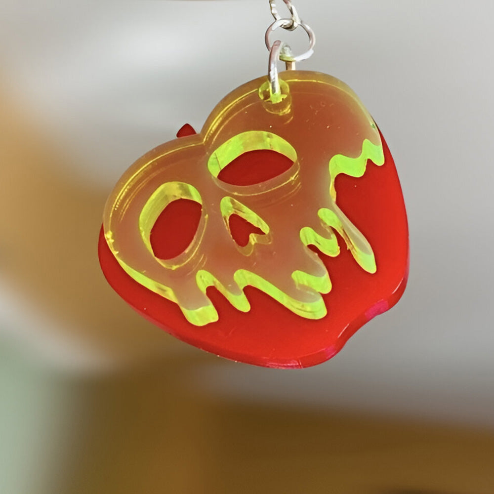 Poison Apple Halloween Dangle Earrings - Glowforge