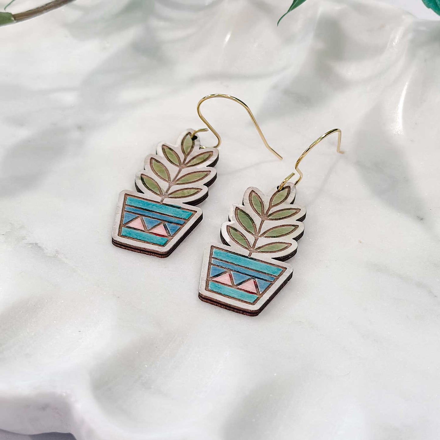 Potted Plant Earrings - Glowforge