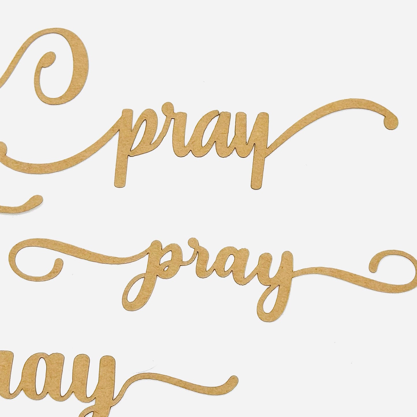 Pray in Script Fonts with Swashes (Set of 5) - Glowforge