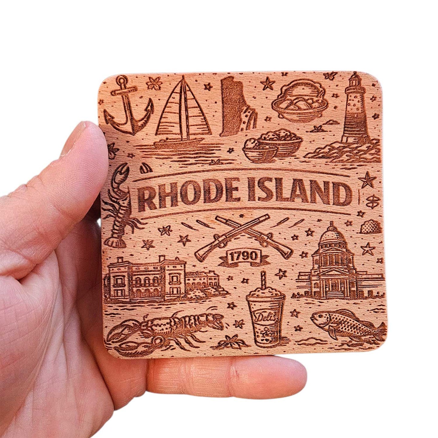 Rhode Island Coaster Design- Glowforge