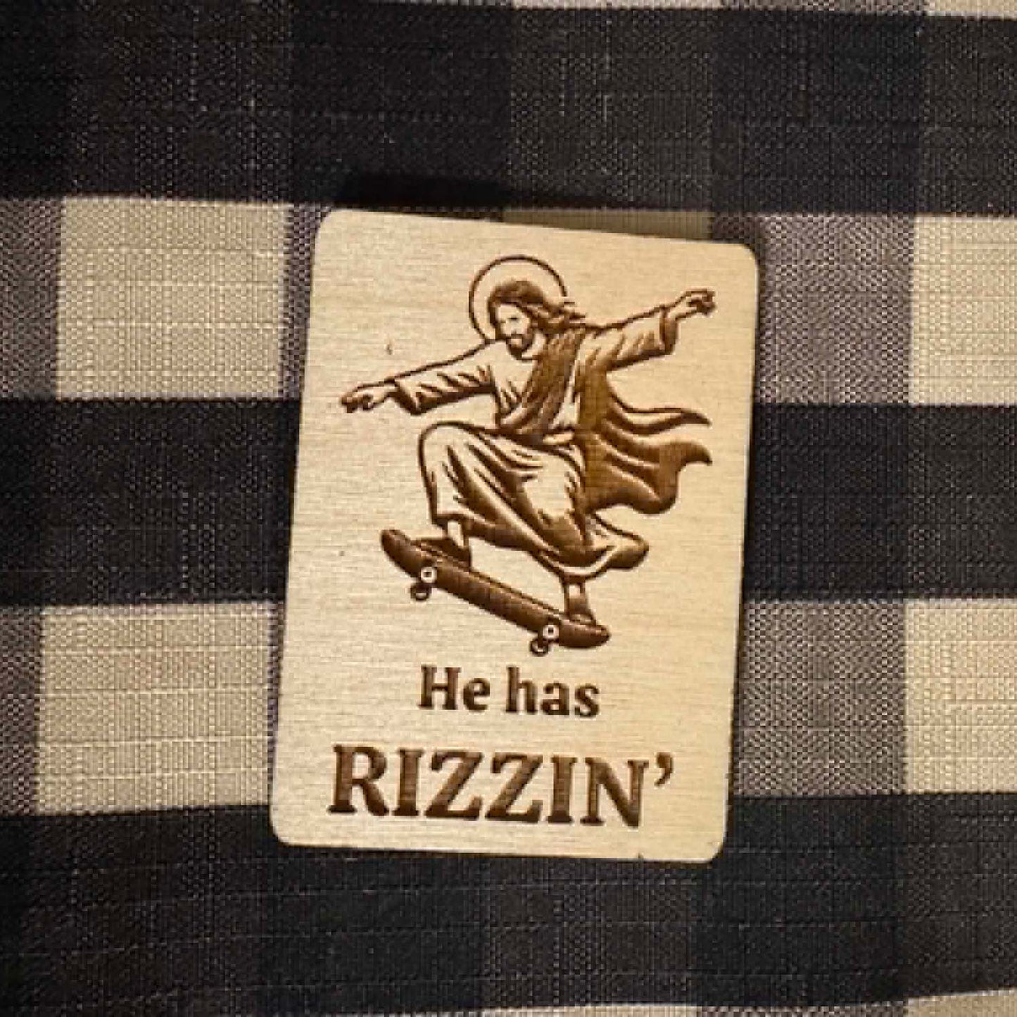 "Rizzin" Keychain and Magnet Set - Glowforge