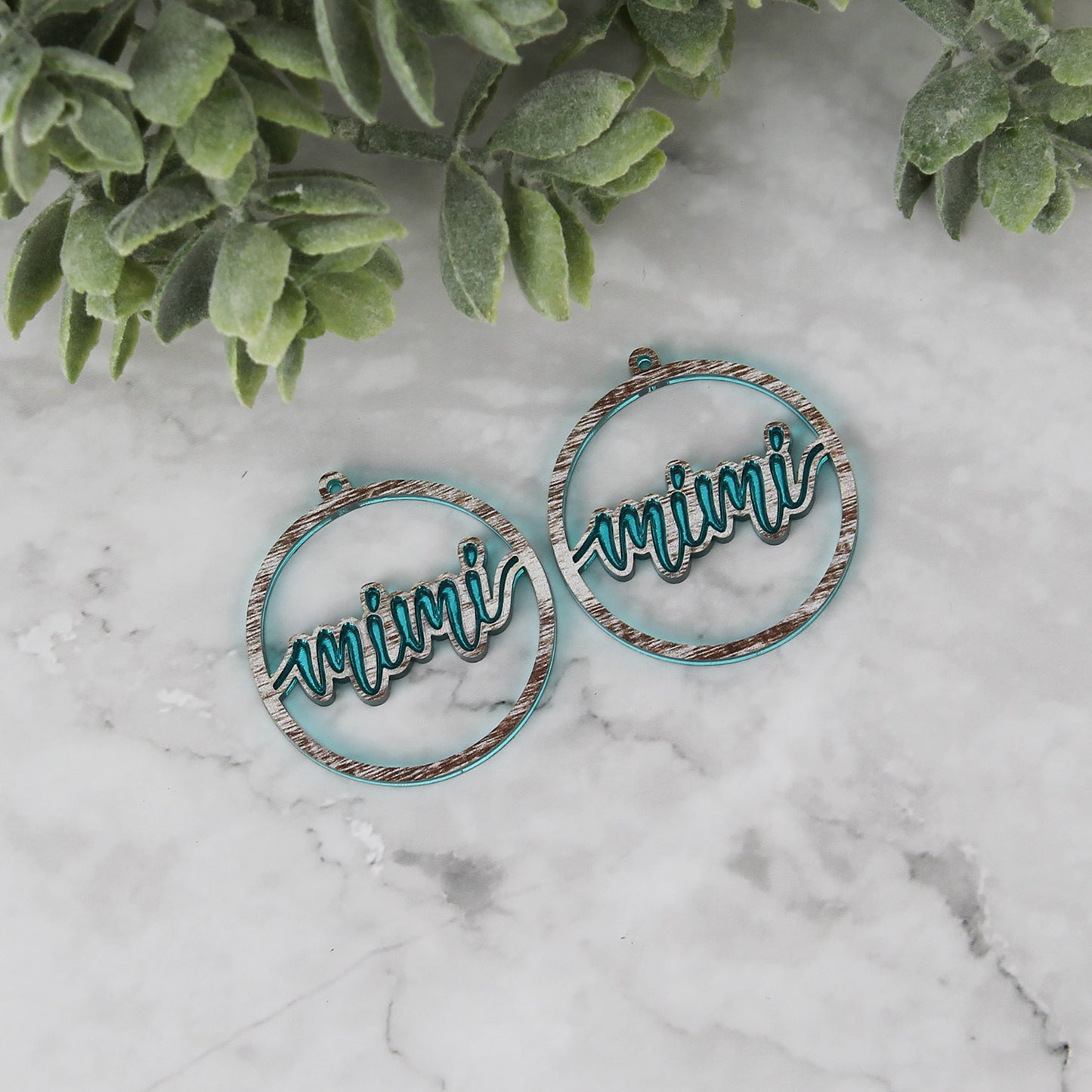 Round Mimi Earrings - Mother's Day Earrings Glowforge