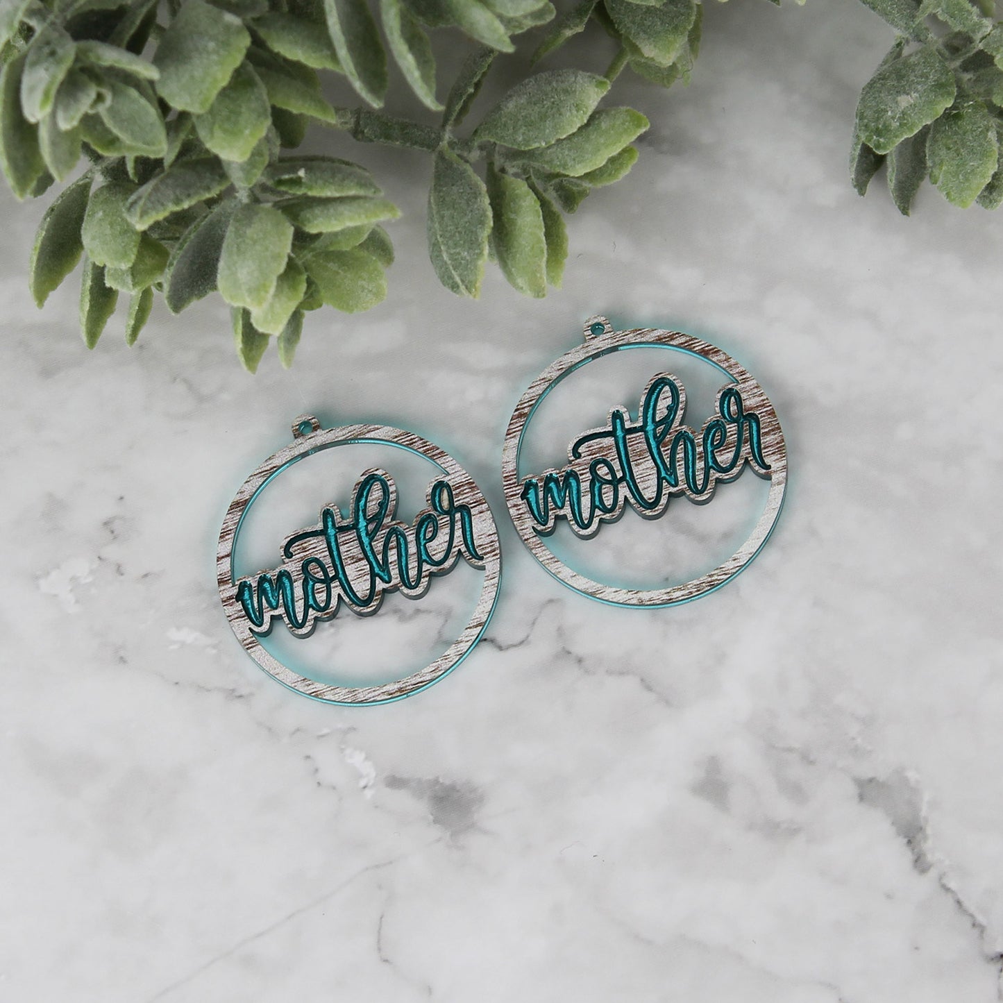 Round Mother Earrings - Mother's Day Earrings - Glowforge