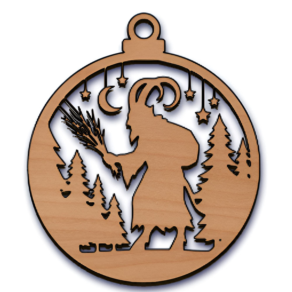 Rustic German Krampus Christmas Ornament - Glowforge