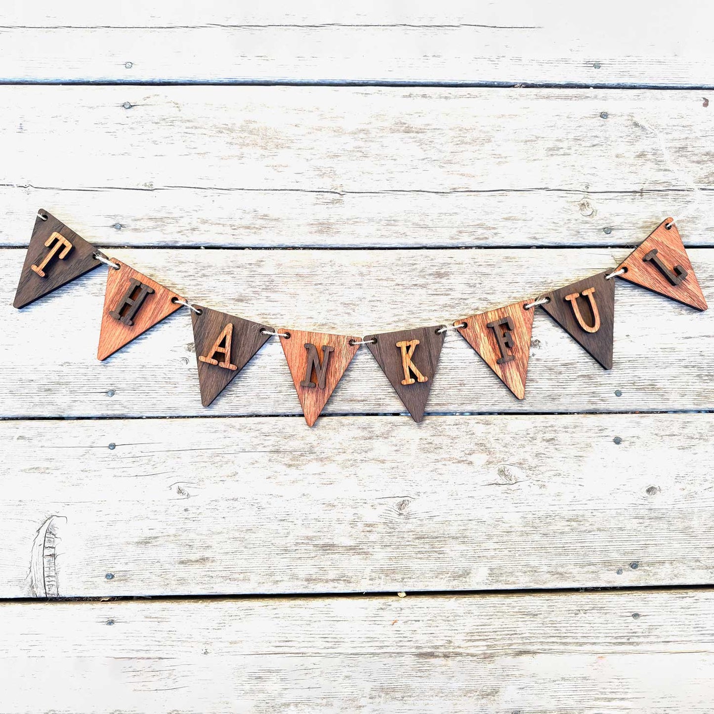 Rustic Thankful Banner - Glowforge