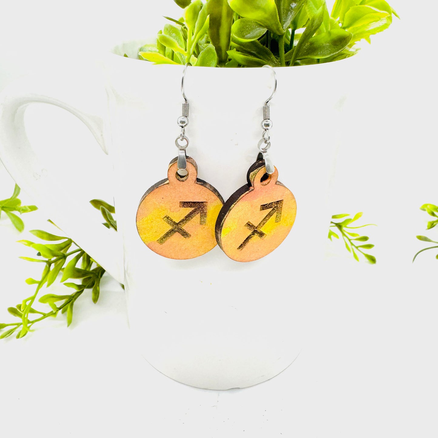 Sagittarius Zodiac Astrology Dangle Earrings