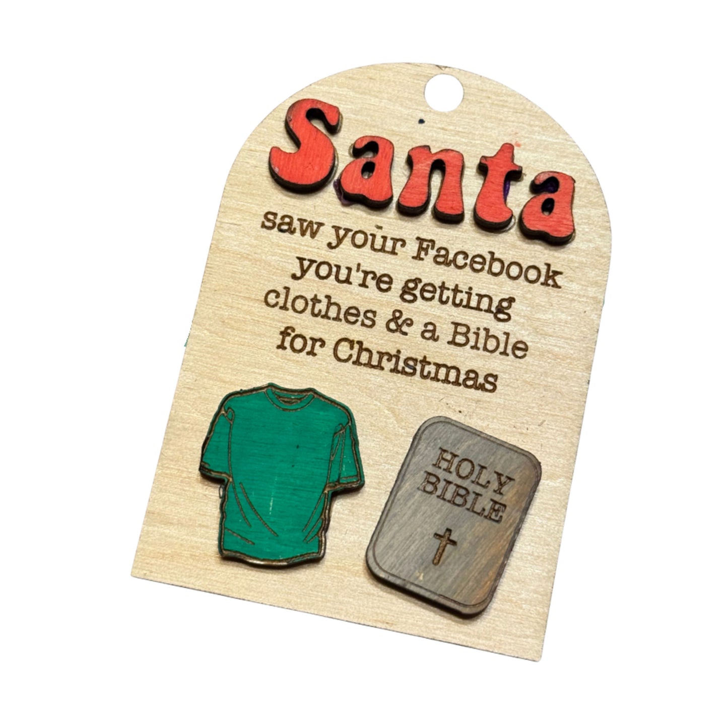 Social Media Clothes & Bible for Christmas Ornament #2 - Glowforge