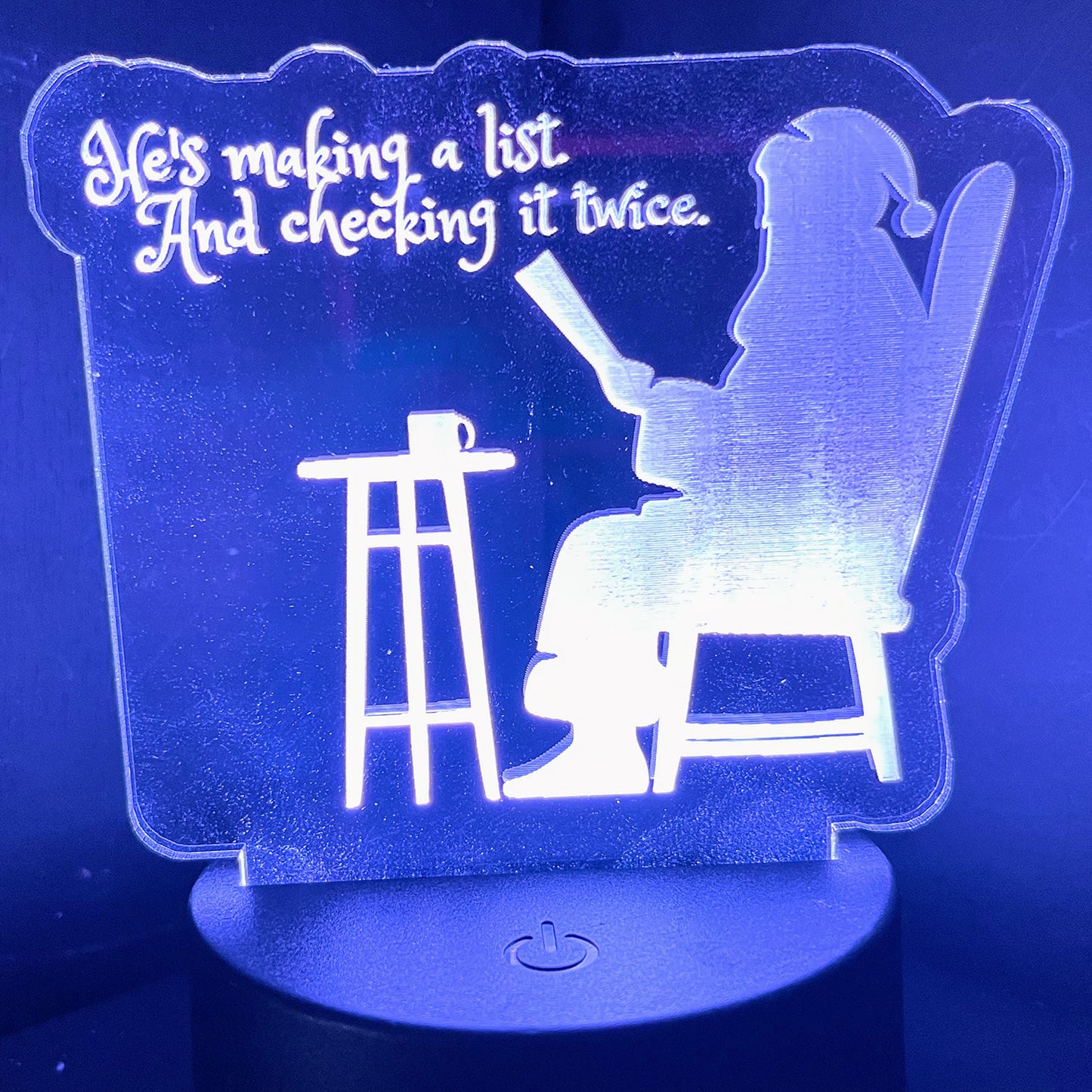 Santa's List LED Nightlight Insert - Glowforge