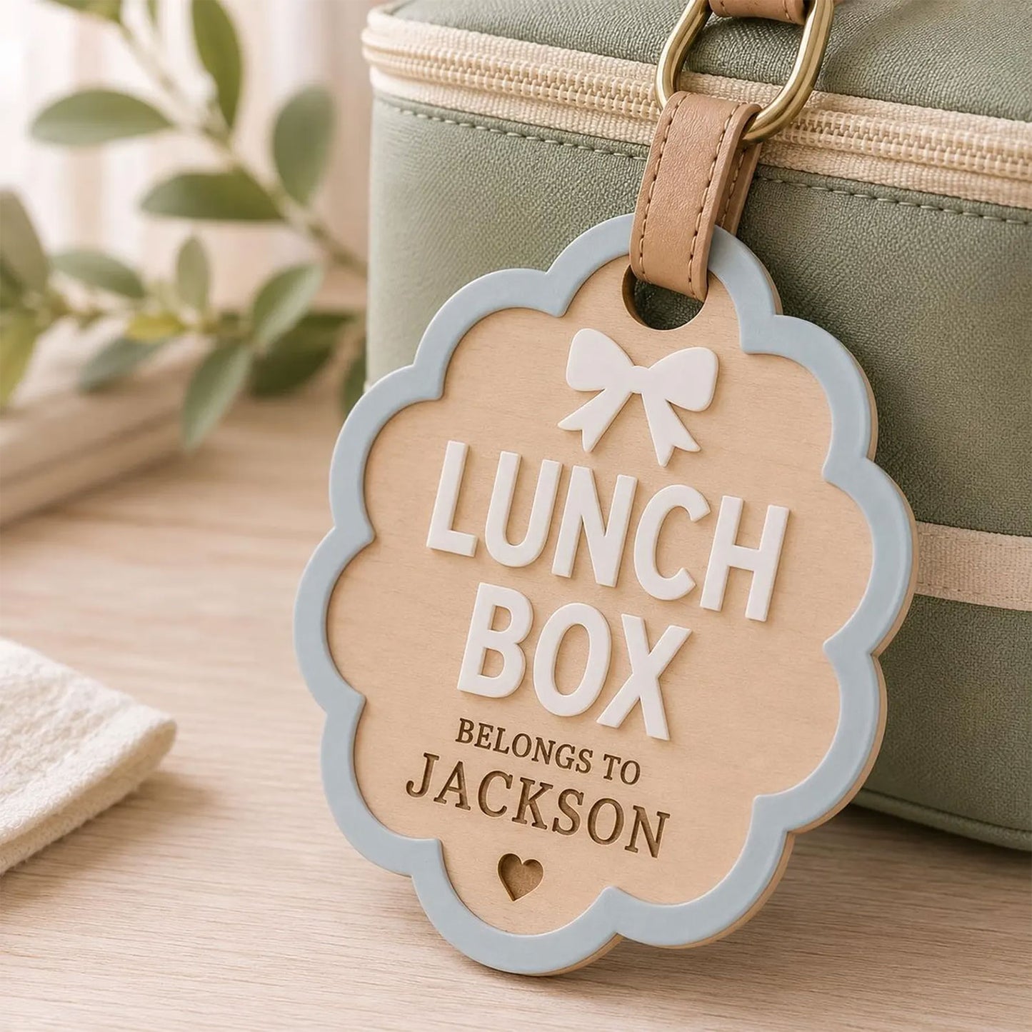 Scalloped Lunch Box Name Tag - Glowforge