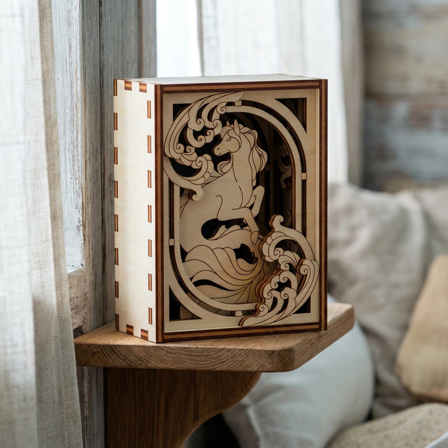 Seahorse Mini Diorama - Ocean-Themed Fantasy Display Decoration