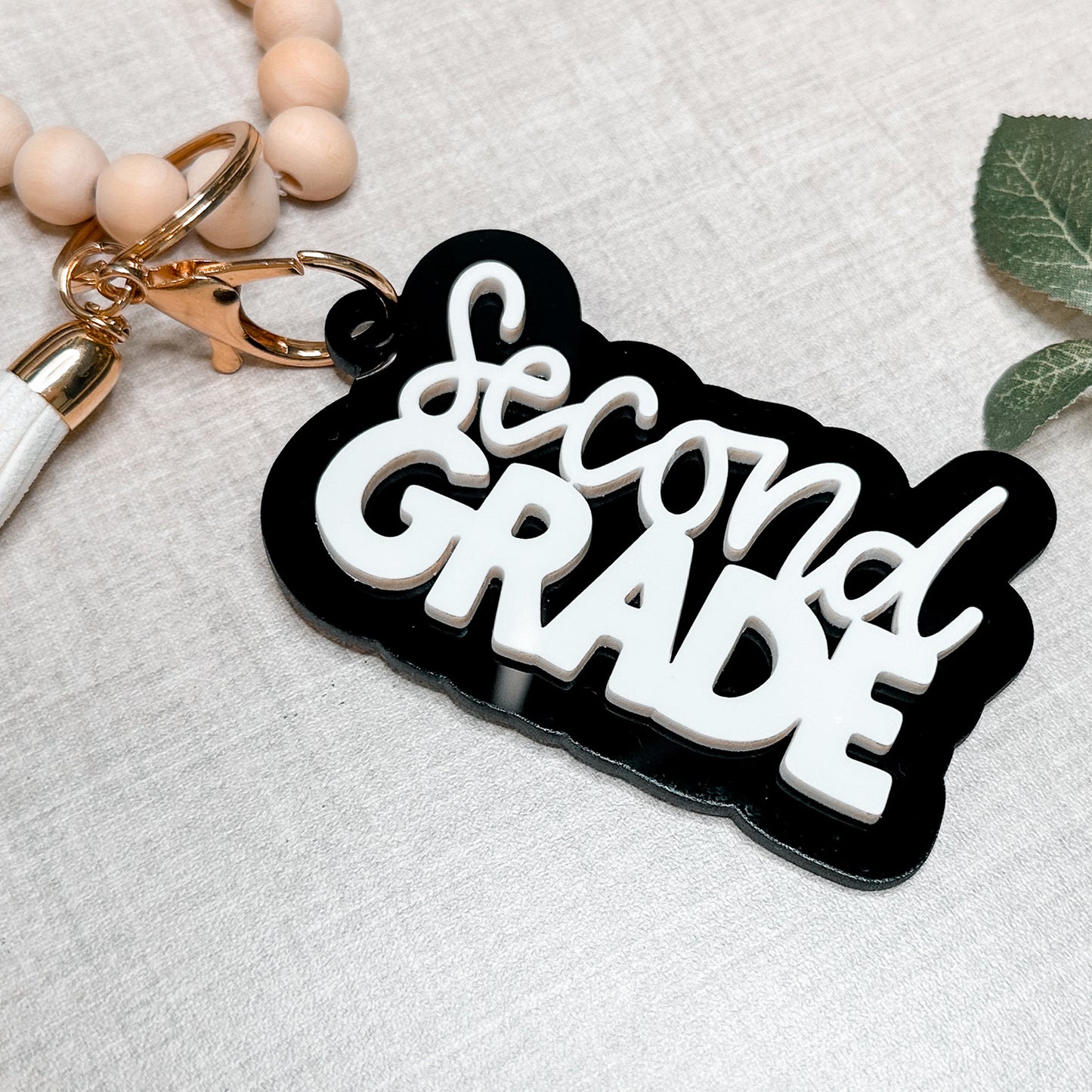 Second Grade Layered Keychain or Bag Tag - Glowforge
