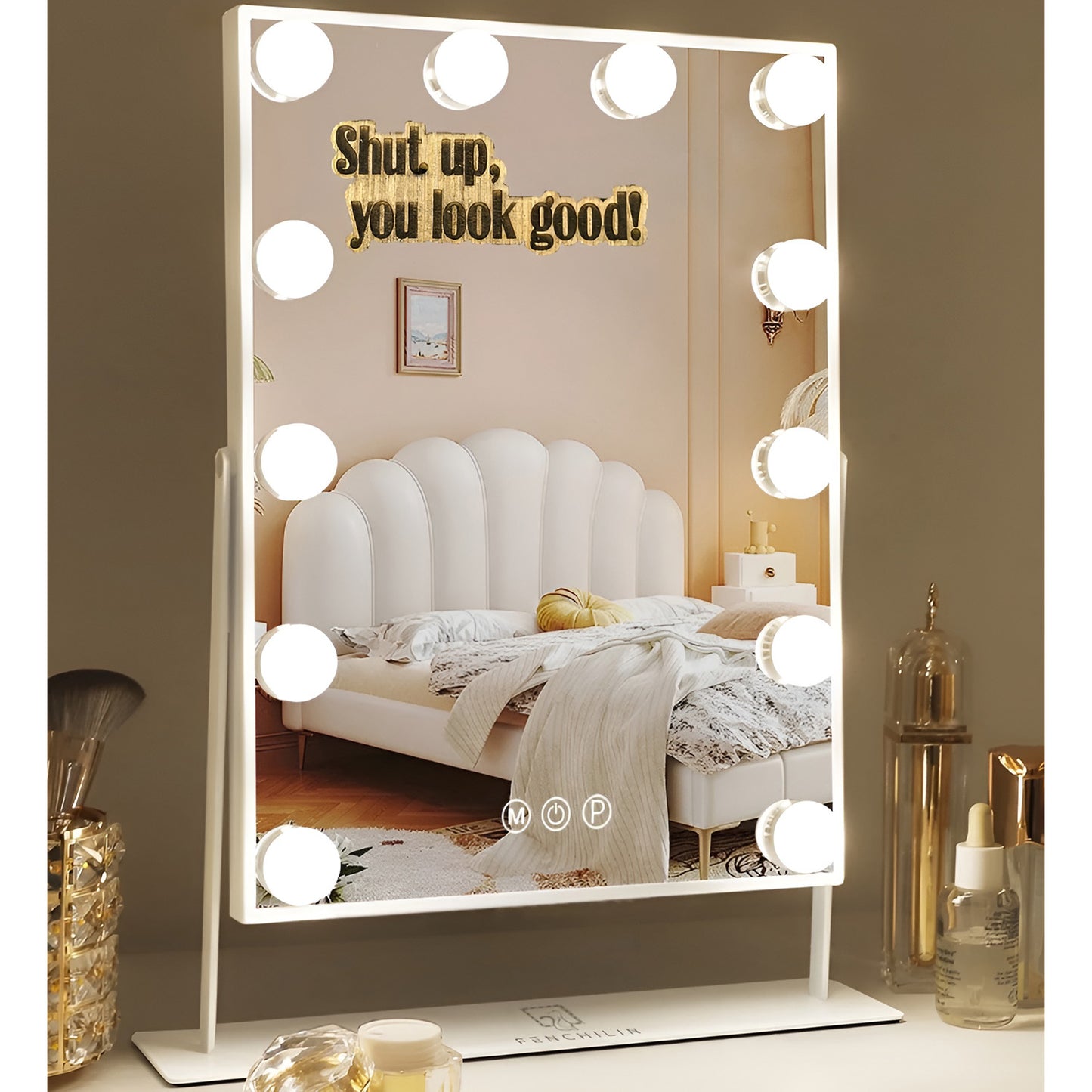 Shut Up You Look Good Mirror Decal Wood Sticker - Glowforge