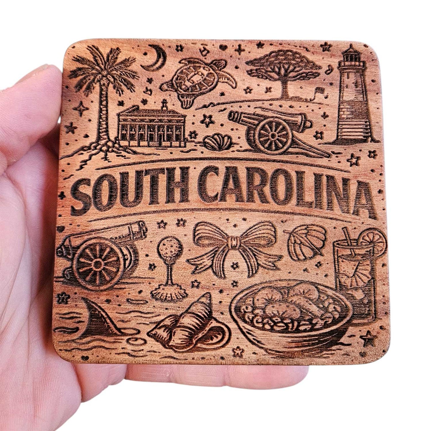 South Carolina Coaster Design - Glowforge