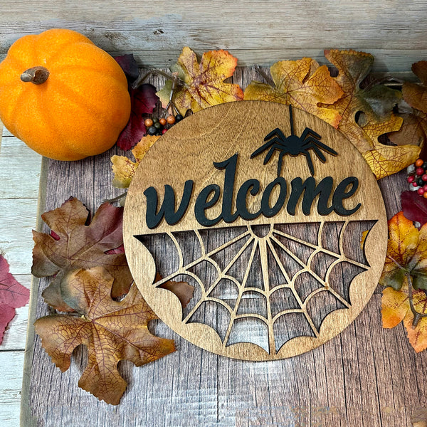 Spiderweb Halloween Door Sign – Glowforge Shop