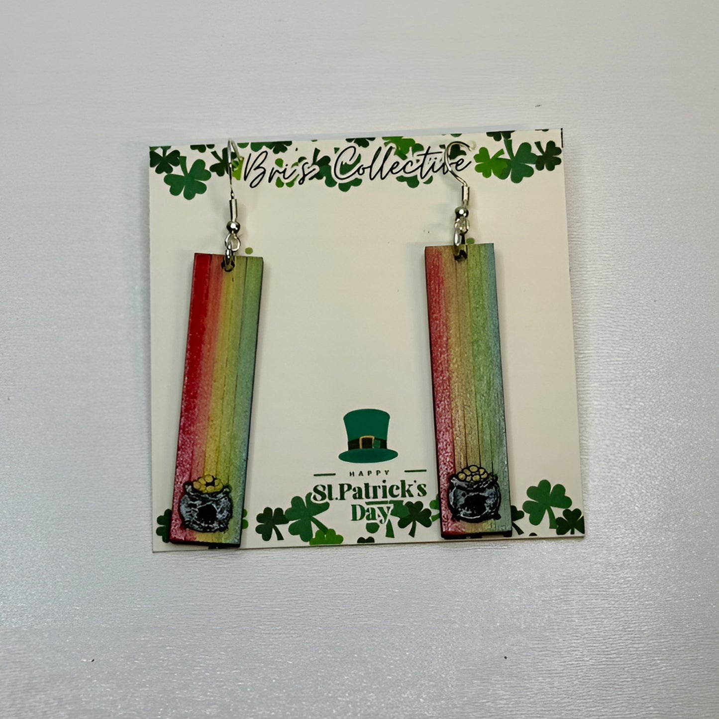 St. Patrick’s Day Rainbow Pot of Gold Earrings - Glowforge