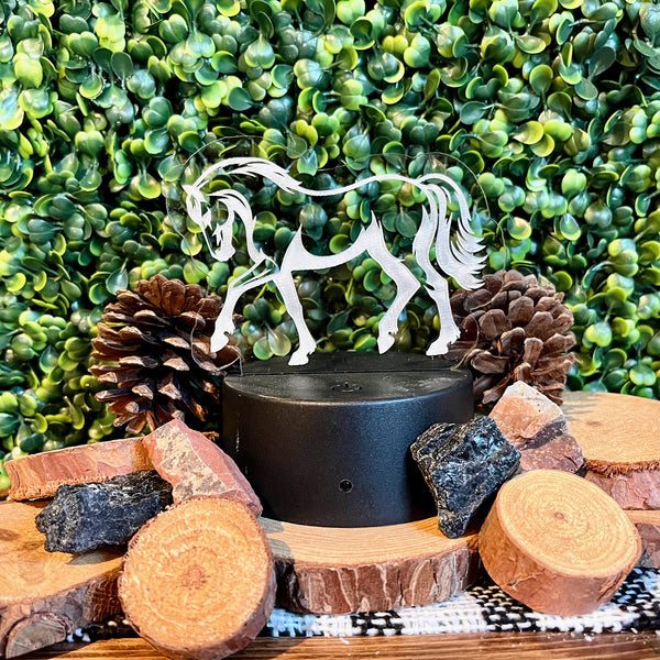 Stallion Horse Silhouette LED Nightlight Insert – Glowforge Shop