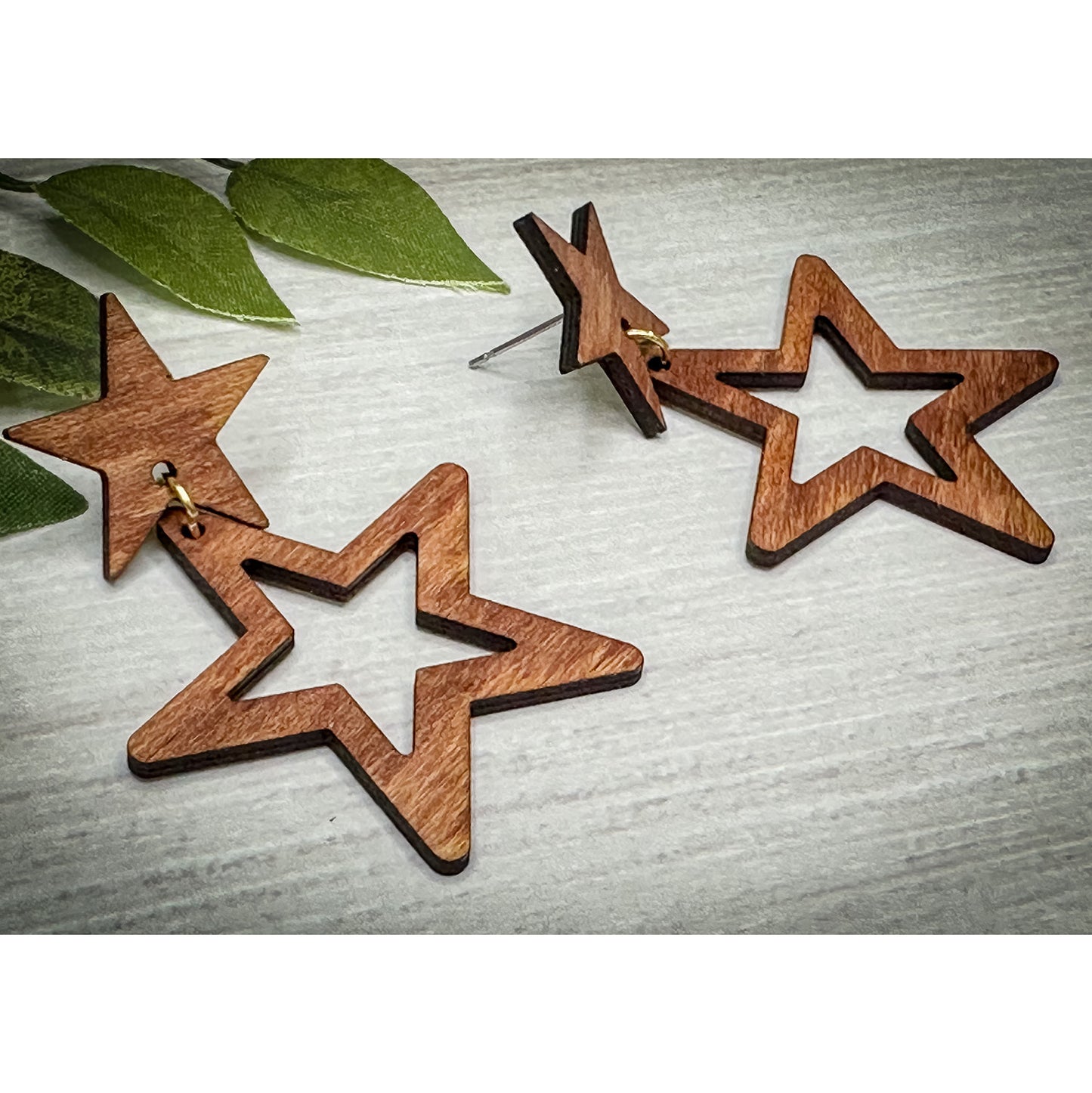 Star Dangle Earrings - Glowforge