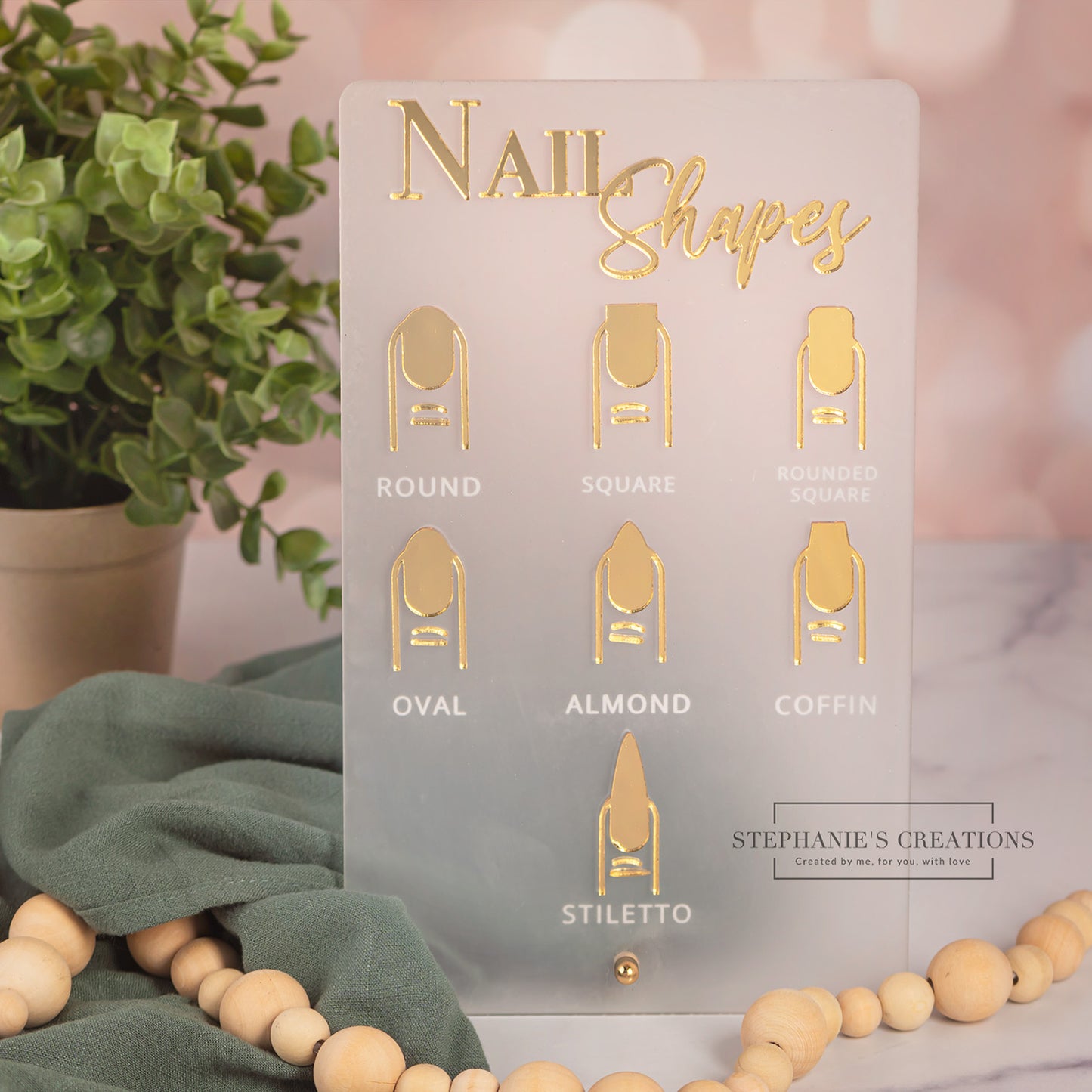 Stylish Nail Shapes Sign - Glowforge