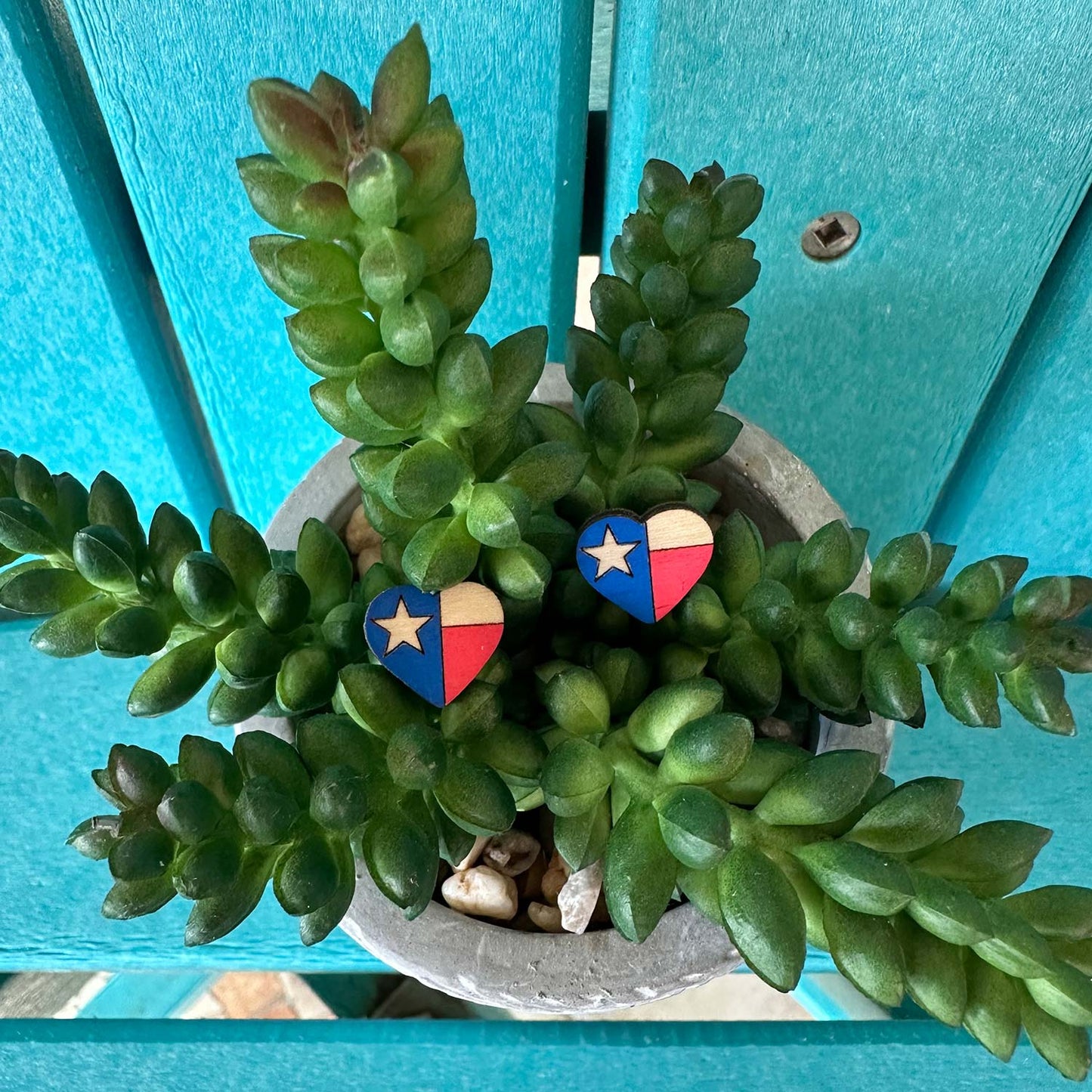 Texas Heart Studs - Glowforge