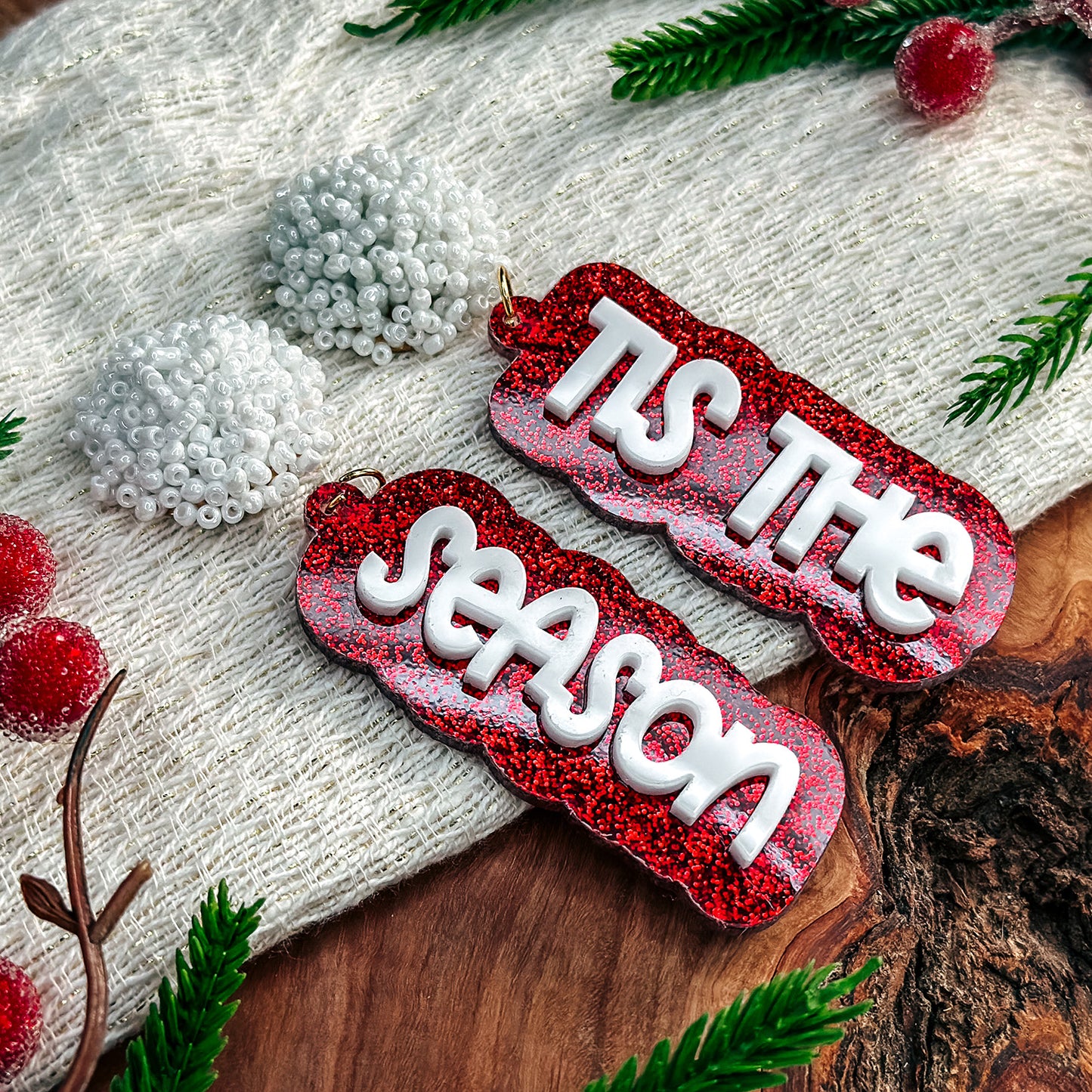 Tis The Season Layered Statement Earrings - Glowforge