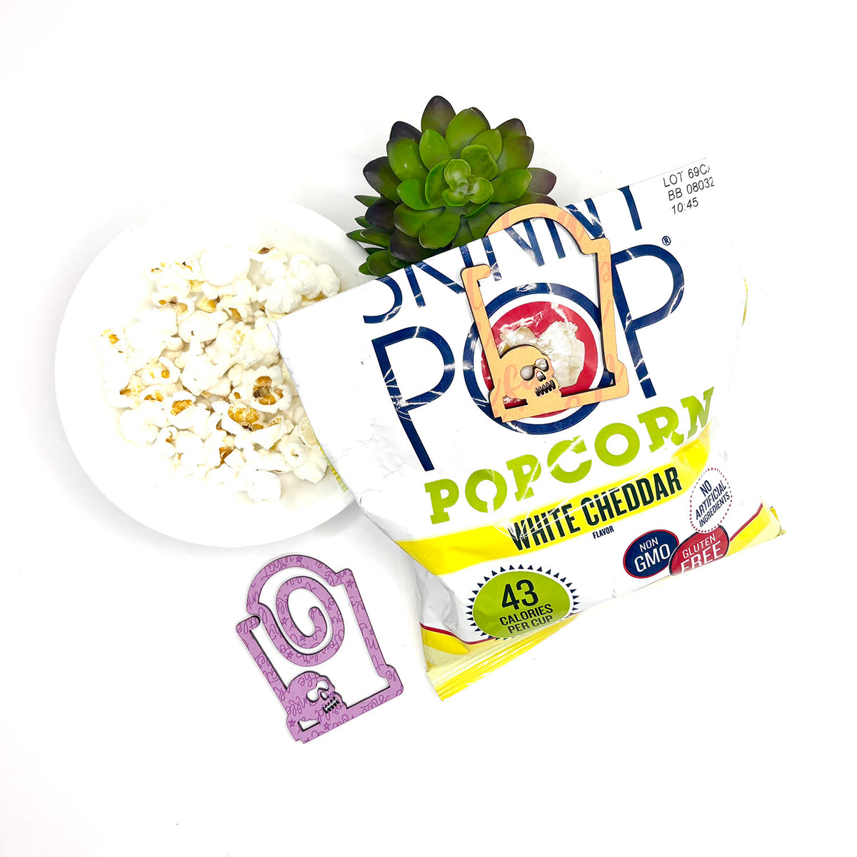 Tombstone Shaped Bookmark with Card Backer - Paperclip - Snack Bag Closure - Glowforge